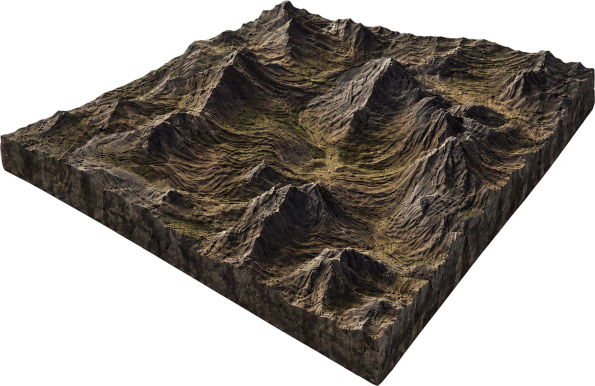 Exploration programme terrain map